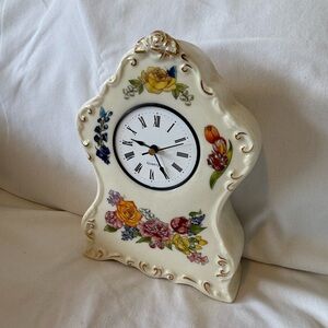 Floral Ceramic Mantel Clock AVON